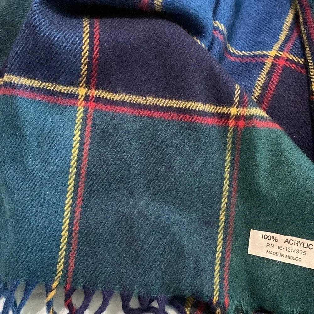 Acrylic Plaid Scarf